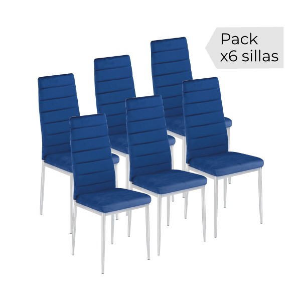 Juego de 6 sillas Avatar azul