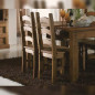Silla rústica de madera maciza de pino