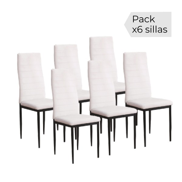 Silla blanca negra Emi