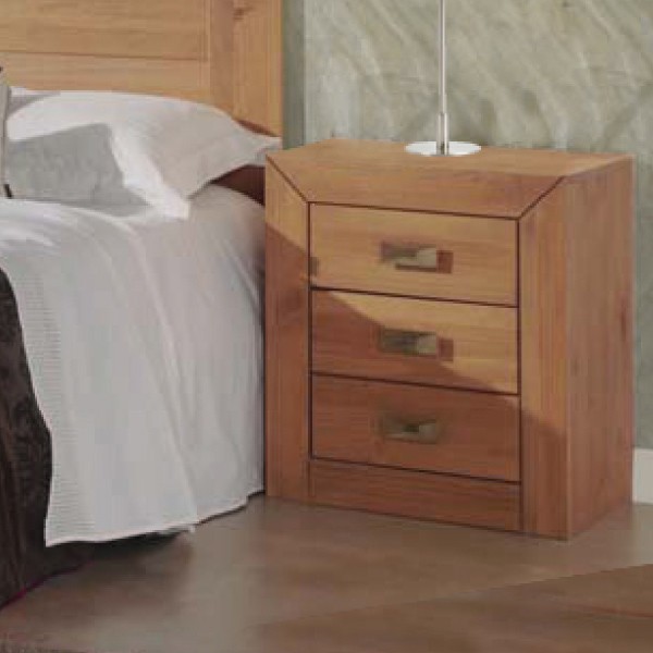 Mesita de noche de madera Bahia