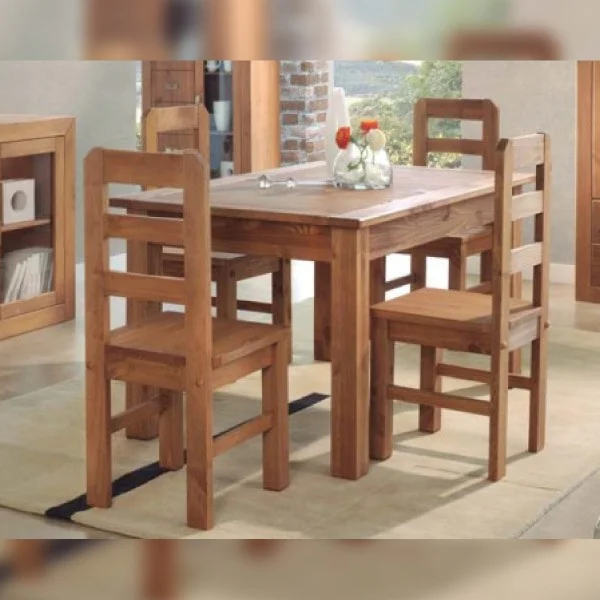 Conjunto mesa y sillas madera Bahia Conjunto mesa y sillas madera Bahia