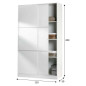Armario 2p correderas Max roble/ blanco