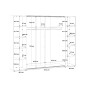 Armario Magnum 270cm blanco con lunas