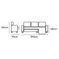 Chaiselongue Black Hanoi 2 express