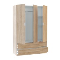 Armario 3p+4c roble