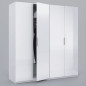 Armario 4p blanco brillo