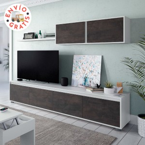 Composición de salón 200cm en color blanco artik-óxido.