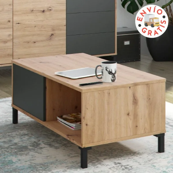 Mesa de centro modelo Urban Plus de color roble-gris Mesa de centro modelo Urban Plus de color roble-gris