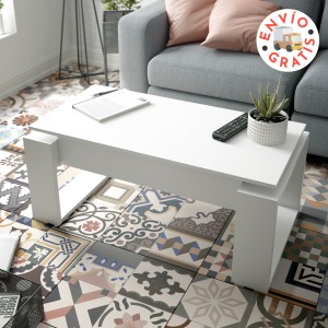 Mesa de centro elevable Urban, de color blanco artik y envío gratis.