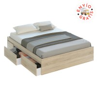 BED CAMA 150 CON 4 CAJONES (PARA SOMIER DE 190X150) ROBLE CANADIAN