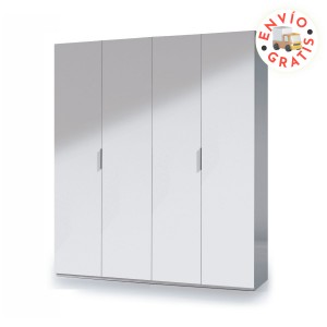 Armario 4p blanco brillo