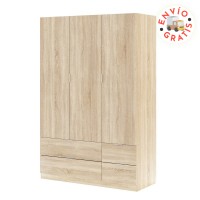 Armario 3p+4c roble