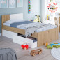 Cama juvenil con cabeza sin somier