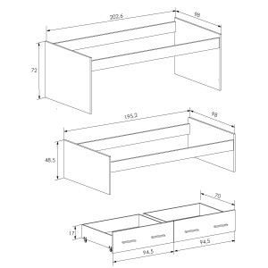 Cama compacta aura