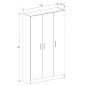Mueble multiusos 3 puertas aura