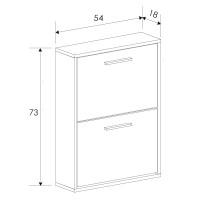 Zapatero 2 puertas aura