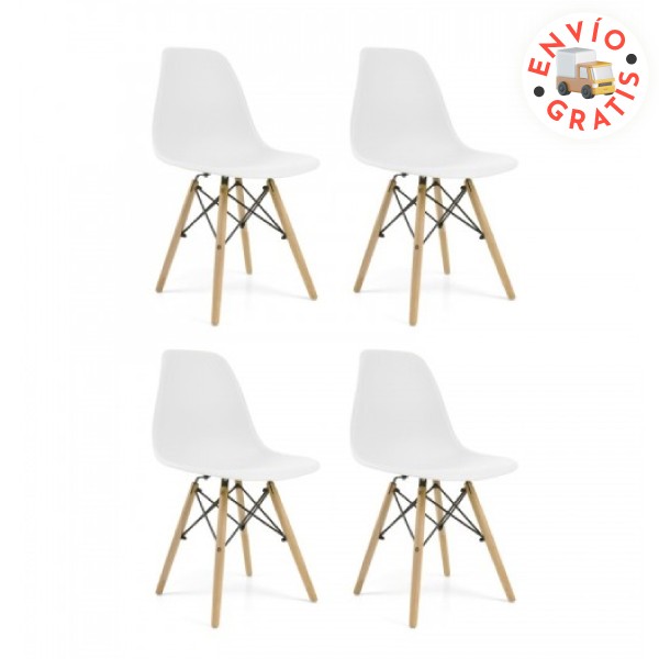 PACK DE 4 SILLAS VINTAGE