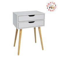 MESITA FIANO 2 CAJONES BLANCA