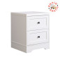 MESITA OTTAVIA 2 CAJONES BLANCA