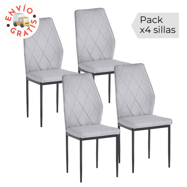 Pack 4 sillas Ambler