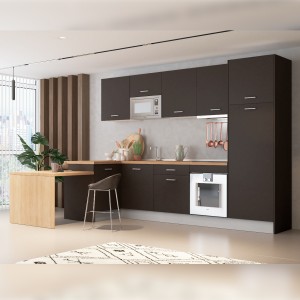 Cocina Península Antracita | Cocina 280 cm Moderna