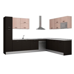 Cocina Esquina Roble | Cocina en L Moderna EXPORT