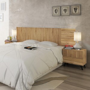 Conjunto de cabecero + dos mesitas Solana