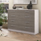 Cómoda combinada en blanco con gris