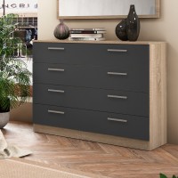 Cómoda combinada en blanco con gris