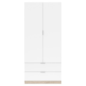 Armario Low 2p 2c Roble/ Blanco