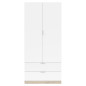 Armario Low 2p 2c Roble/ Blanco