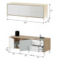 Salón completo Urban Plus de color roble y blanco