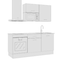 Cocina 180 cm Blanco Titanio