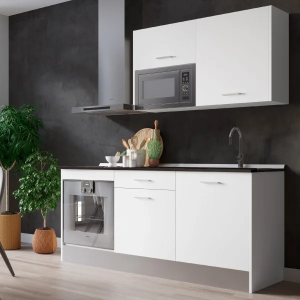 Cocina Modular 180 cm Blanco Titanio Cocina Modular 180 cm Blanco Titanio