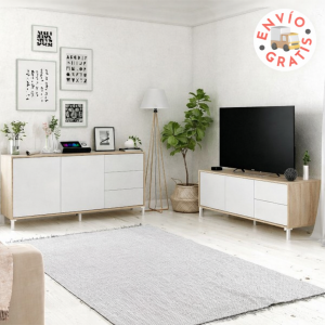Salón Urban Plus roble-blanco