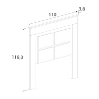 Cabecero con patas 110cm Rapid