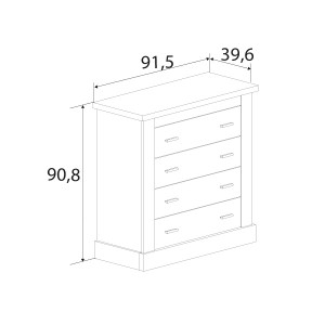 Dormitorio Rapid con cómoda