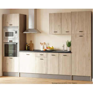 Cocina VINCI 308 Roble Aurora | Cocina 308 cm Moderna