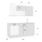 Cocina Modular 180 cm Blanco Titanio