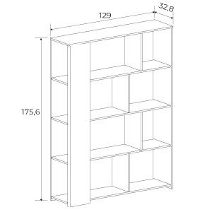 Estantería 129cm Elba