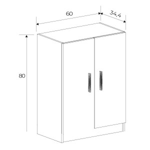 MUEBLE BAJO 2 PUERTAS ELBA MAUVELLA-BEIG