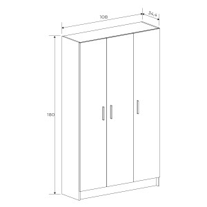 Mueble multiusos 3 puertas Elba