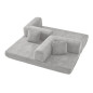 Sofá 3 plazas Oslo gris - formato al vacío