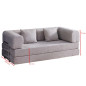 Sofá 3 plazas Oslo gris - formato al vacío