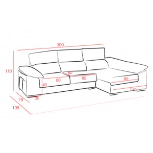 Chaiselongue Franca Express tapizado Magnol Cemento