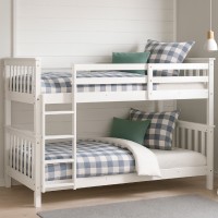 Litera blanca de madera Camila