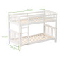 Litera Camila blanca 90x190 convertible en 2 camas | Muebles1Click