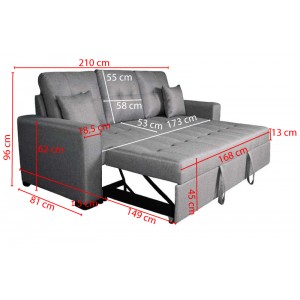 Sofá 3 plazas cama Senra