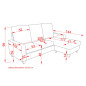 Chaiselongue Duque reversible nolia cemento