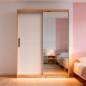 Armario 2 puertas correderas con espejo Inova 150 cm